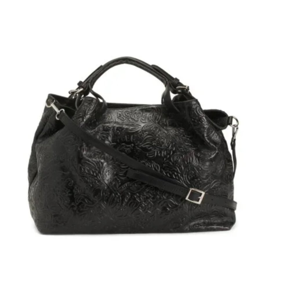 Isadora Hand Tooled Leather Tote Travel Bag